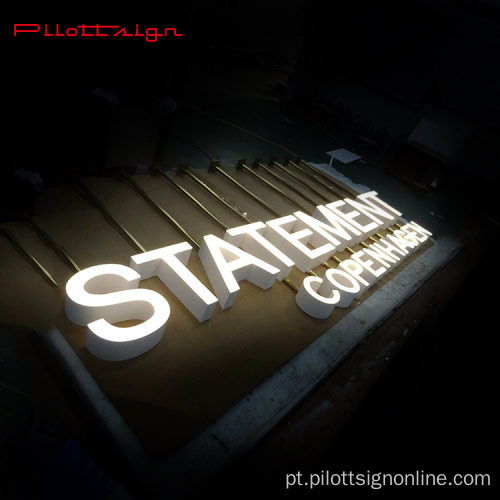 Sinal de loja personalizado LED 3D letras de padrão digital